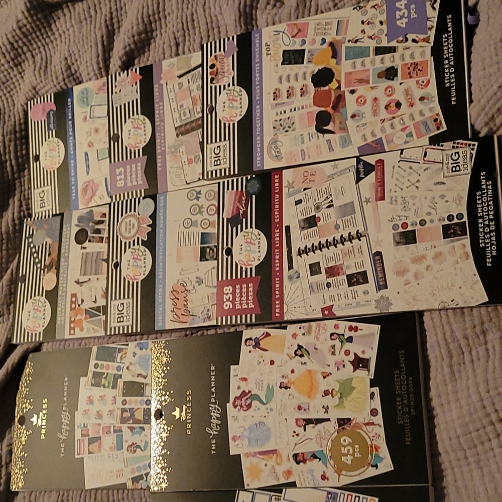 12 happy planner sticker books